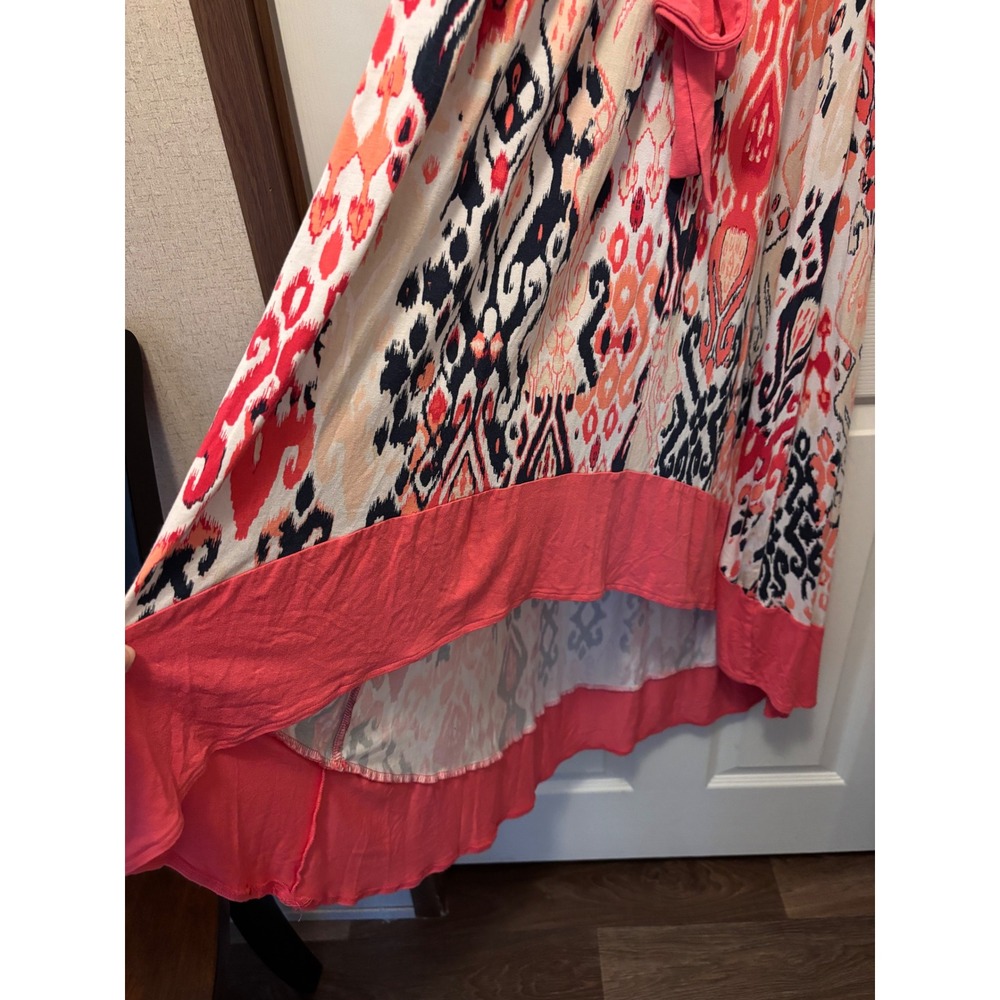 New York & Company Pink Ikat High Low Halter Maxi Dress XL - Picture 2 of 6